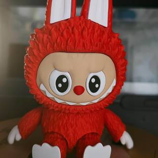 Red Labubu wallpaper