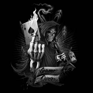 Cool color Grim Reaper wallpaper