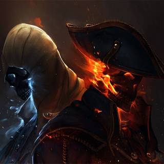 Cool color Grim Reaper wallpaper