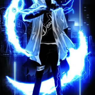 Cool neon anime male wallpaper