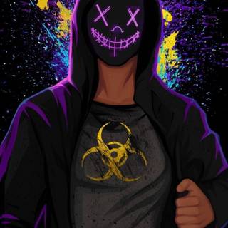 Cool neon anime male wallpaper