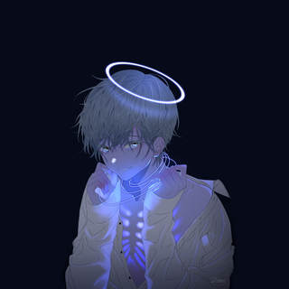 Cool neon anime male wallpaper