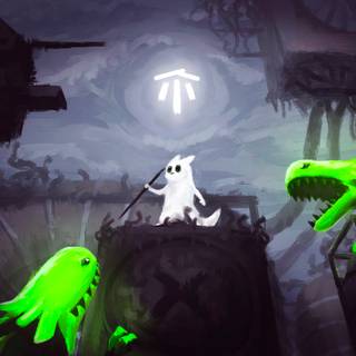 Slugcat wallpaper