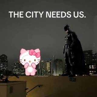 Batman Hello Kitty wallpaper