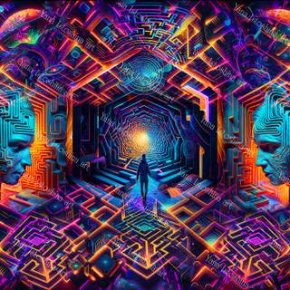 Psychedelic geometry HD wallpaper