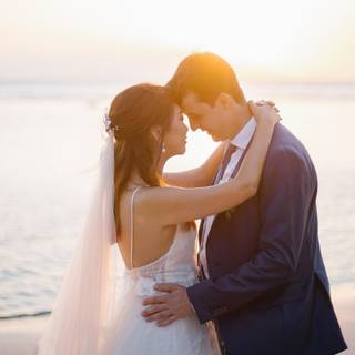 Sunset couple wallpaper