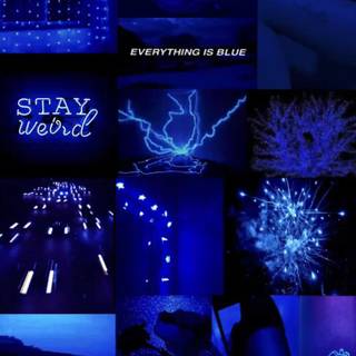Aesthetic dark blue wallpaper