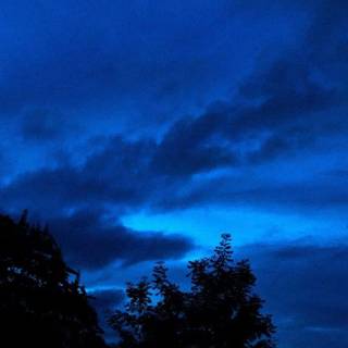 Aesthetic dark blue wallpaper