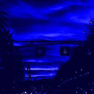Aesthetic dark blue wallpaper