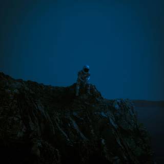 Aesthetic dark blue wallpaper