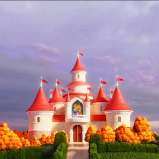 Mario castle wallpaper