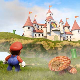 Mario castle wallpaper