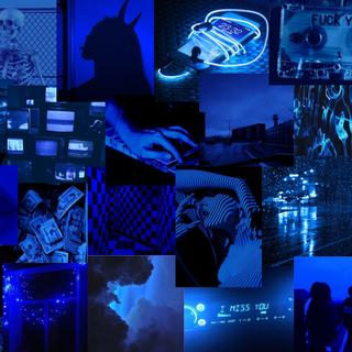 Aesthetic dark blue wallpaper