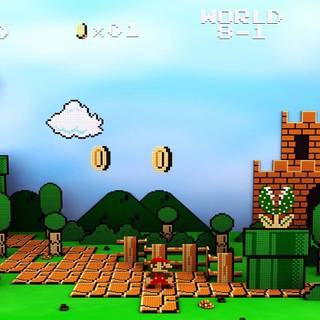 Mario castle wallpaper