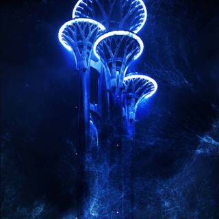 Aesthetic dark blue wallpaper