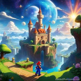 Mario castle wallpaper