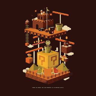 Mario castle wallpaper