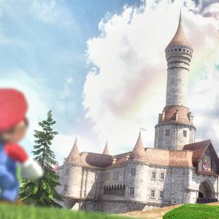 Mario castle wallpaper