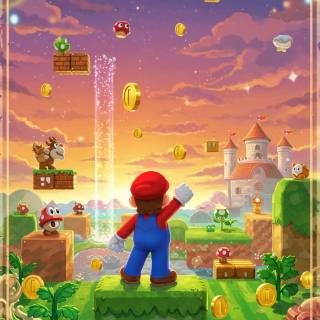 Mario castle wallpaper