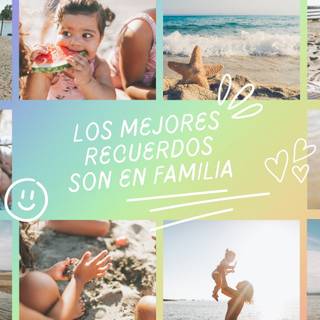 Beach collage computer wallpaper