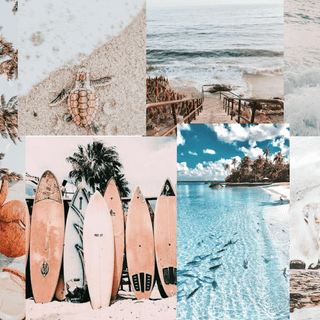 Beach collage computer wallpaper