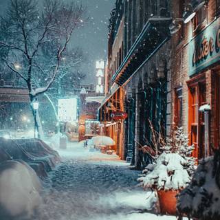 Cozy winter Chromebook wallpaper