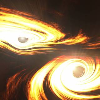 Black holes colliding wallpaper