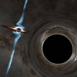 Black holes colliding wallpaper