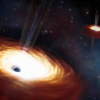 Black holes colliding wallpaper