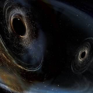 Black holes colliding wallpaper