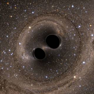 Black holes colliding wallpaper