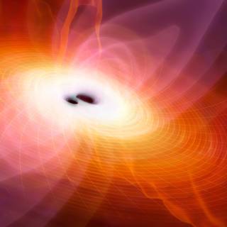 Black holes colliding wallpaper