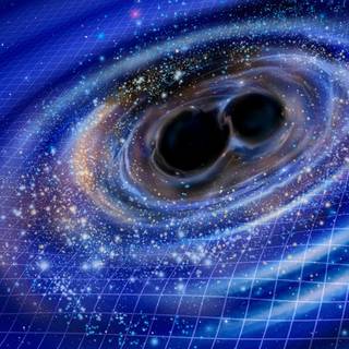 Black holes colliding wallpaper