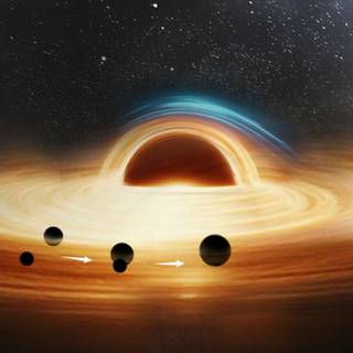Black holes colliding wallpaper