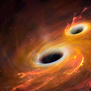 Black holes colliding wallpaper