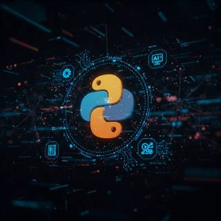 Icon Python 4k wallpaper