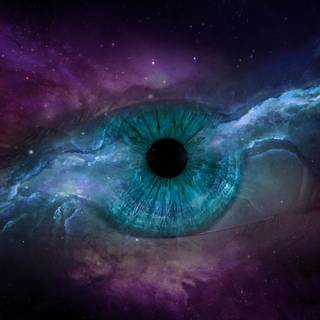 Galaxy eye wallpaper