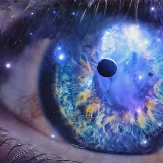 Galaxy eye wallpaper