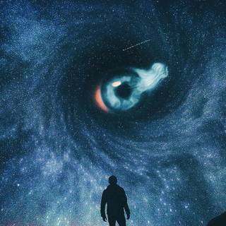 Galaxy eye wallpaper