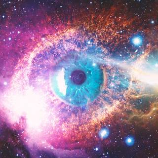 Galaxy eye wallpaper