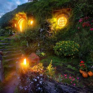 Hobbit Hole desktop wallpaper