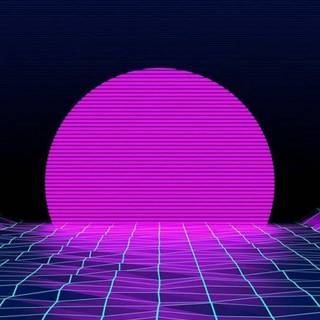 Sun retro 80s wallpaper