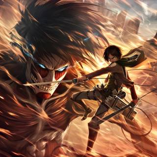 PS5 anime AoT wallpaper