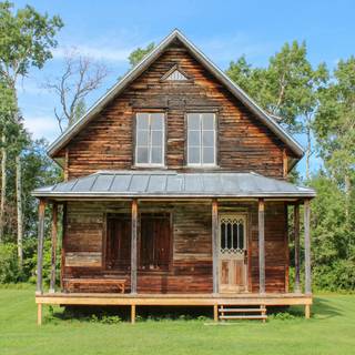 Wood house wallpaper