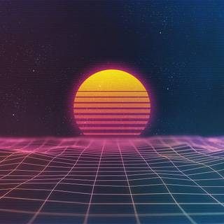 Sun retro 80s wallpaper
