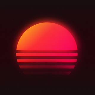 Sun retro 80s wallpaper
