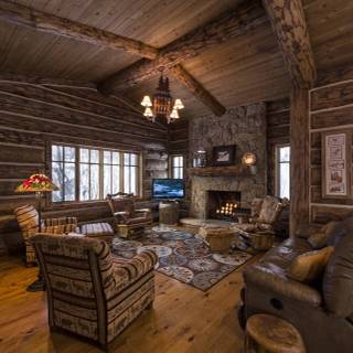 Wood house wallpaper