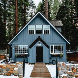 Wood house wallpaper