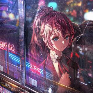 Anime girl PS5 wallpaper