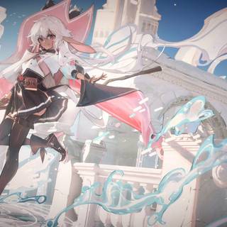 Anime girl PS5 wallpaper